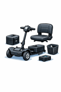 Kleine 4-wiel scootmobiel (verhuur)