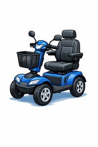 Grote 4-wiel scootmobiel (verhuur)