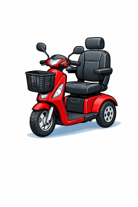 Grote 3-wiel scootmobiel (verhuur)