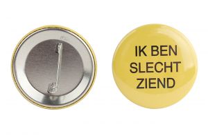 Slechtziend button met speldje