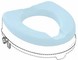 Zachte toiletzitting voor Atlantis toiletverhoger - licht blauw