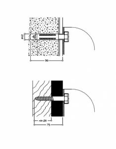 Opklapbaar douchezitje montageset NB1470840