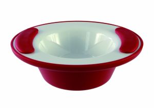 Ornamin warmhoudkom  wit / rood OR203RO
