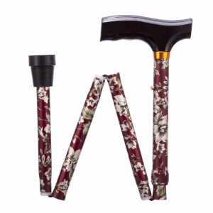 Opvouwbare wandelstok burgundy 84 -94 cm PR30120-BF