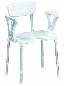 Rechthoekige douchestoel - met uitsparing - compleet