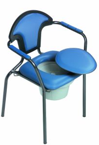 Toiletstoel - blauw vast