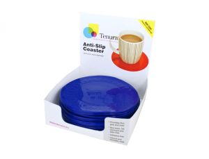 Able2 mat rond 14cm display 25st blauw