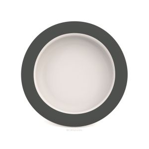 Bord klein 20cm Wit-Antraciet
