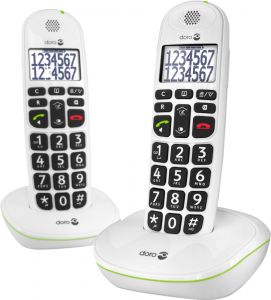 PhoneEasy 110 draadloze duo telefoonset met sprekende cijfertoetsen