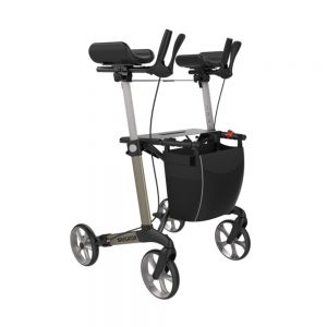 Rehasense Navigator rollator, high support met draaibare onderarmschalen Champagne maat L