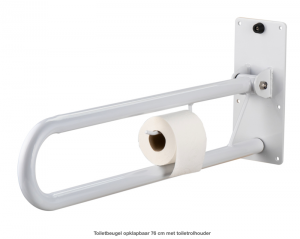 Toiletbeugel opklapbaar met rolhouder - 76cm