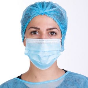 Medische mondkap / Chirurgische Type IIR mondmasker - mondbescherming, blauw, 50 stuks/box